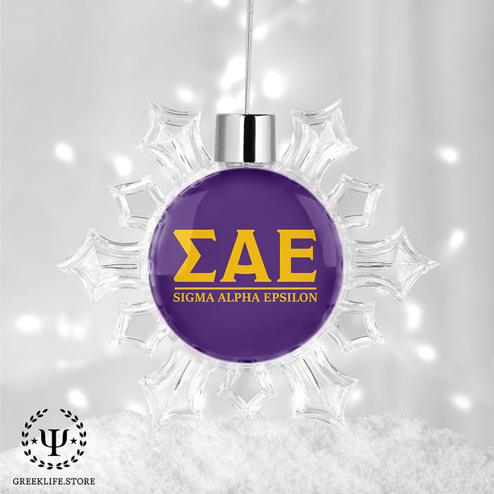 Sigma Alpha Epsilon Christmas Ornament - Snowflake
