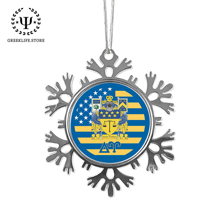 Delta Upsilon Christmas Ornament - Snowflake Metal