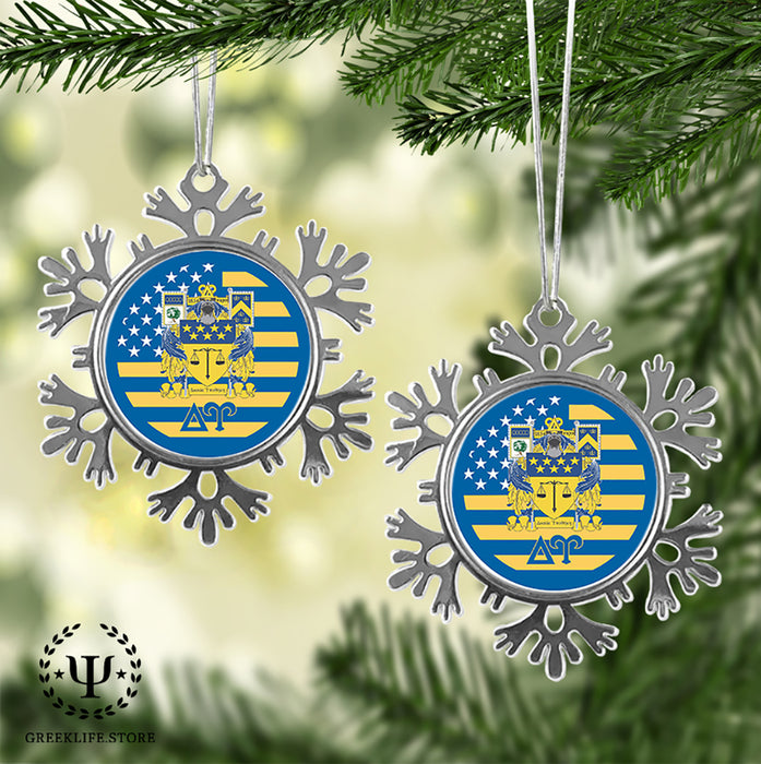 Delta Upsilon Christmas Ornament - Snowflake Metal