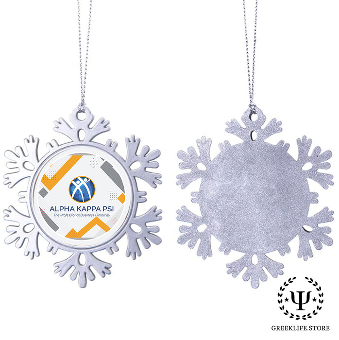 Alpha Kappa Psi Christmas Ornament - Snowflake Metal