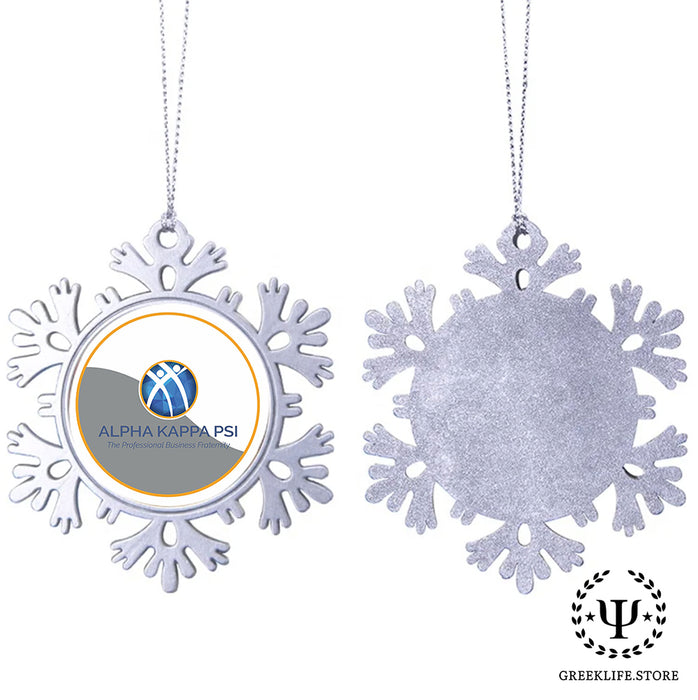 Alpha Kappa Psi Christmas Ornament - Snowflake Metal