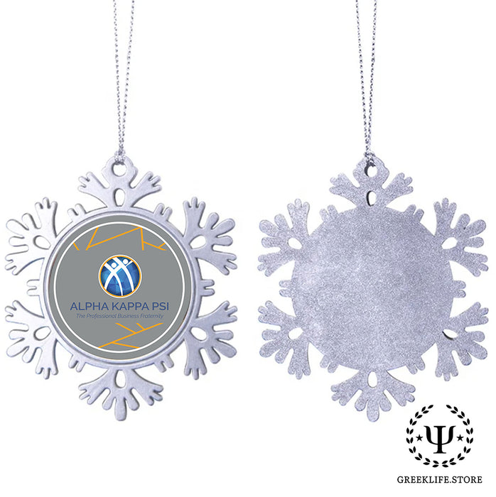 Alpha Kappa Psi Christmas Ornament - Snowflake Metal