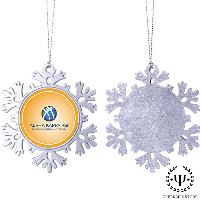 Alpha Kappa Psi Christmas Ornament - Snowflake Metal