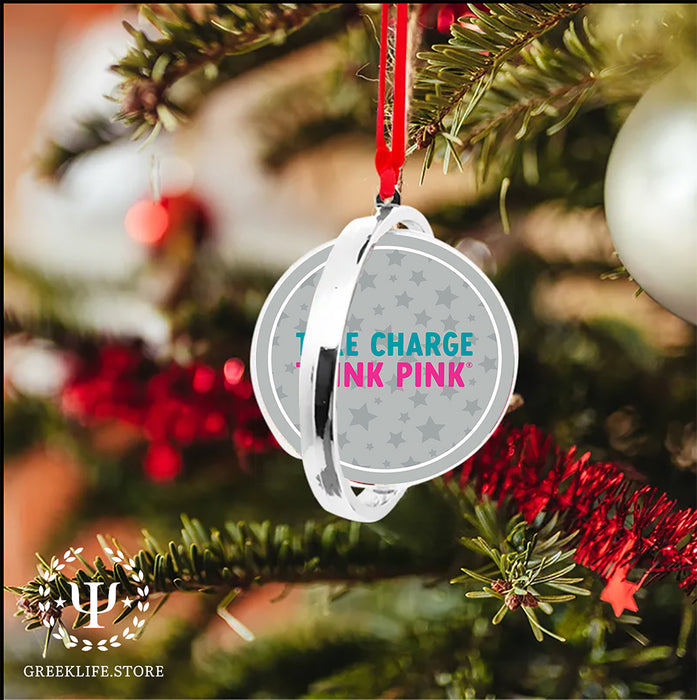 Zeta Tau Alpha Christmas Reversible Flat Round Ornament