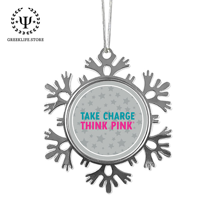 Zeta Tau Alpha Christmas Ornament - Snowflake Metal