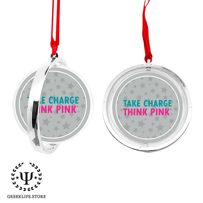 Zeta Tau Alpha Christmas Reversible Flat Round Ornament