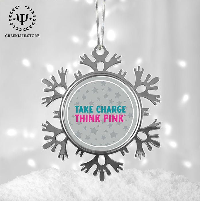 Zeta Tau Alpha Christmas Ornament - Snowflake Metal