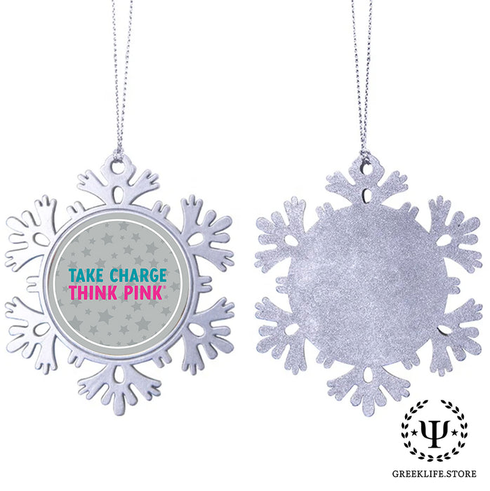 Zeta Tau Alpha Christmas Ornament - Snowflake Metal