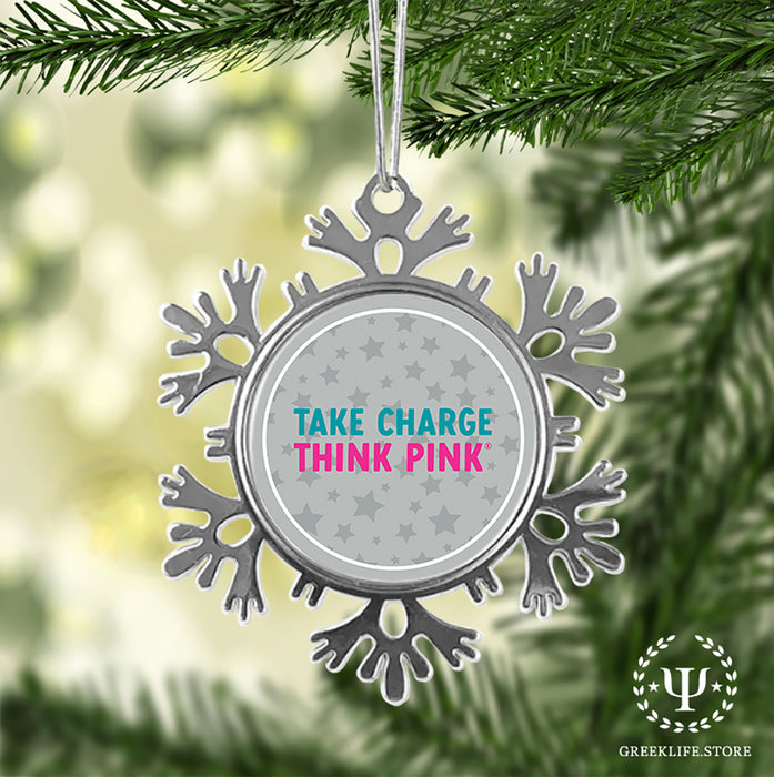 Zeta Tau Alpha Christmas Ornament - Snowflake Metal