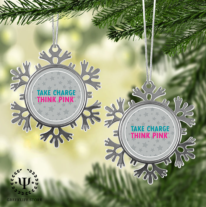 Zeta Tau Alpha Christmas Ornament - Snowflake Metal