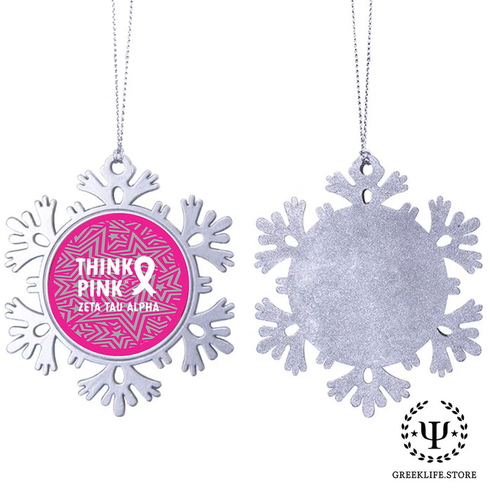 Zeta Tau Alpha Christmas Ornament - Snowflake Metal