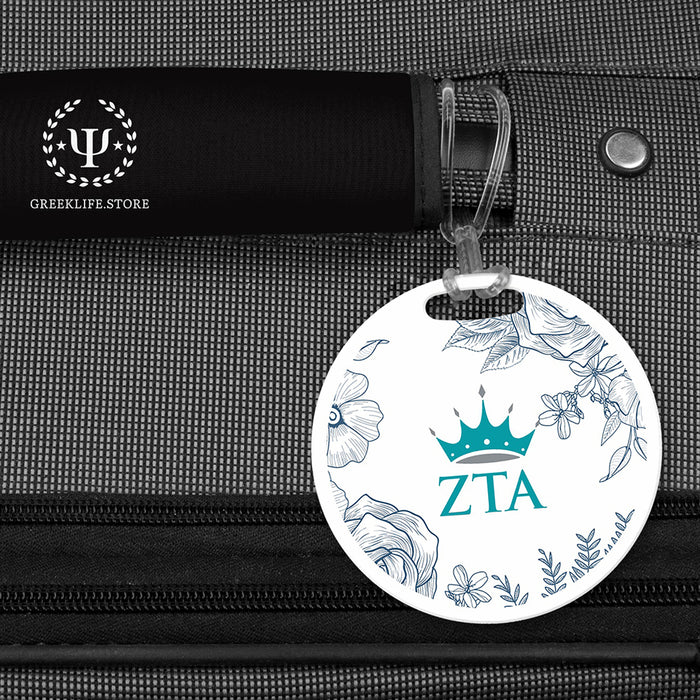 Zeta Tau Alpha Luggage Bag Tag (round)