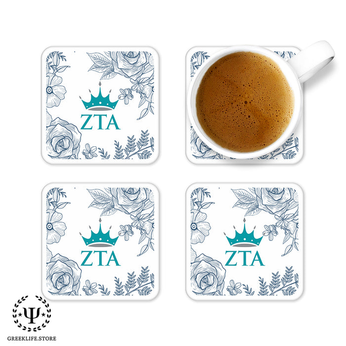 Zeta Tau Alpha Beverage Coasters Square (Set of 4)
