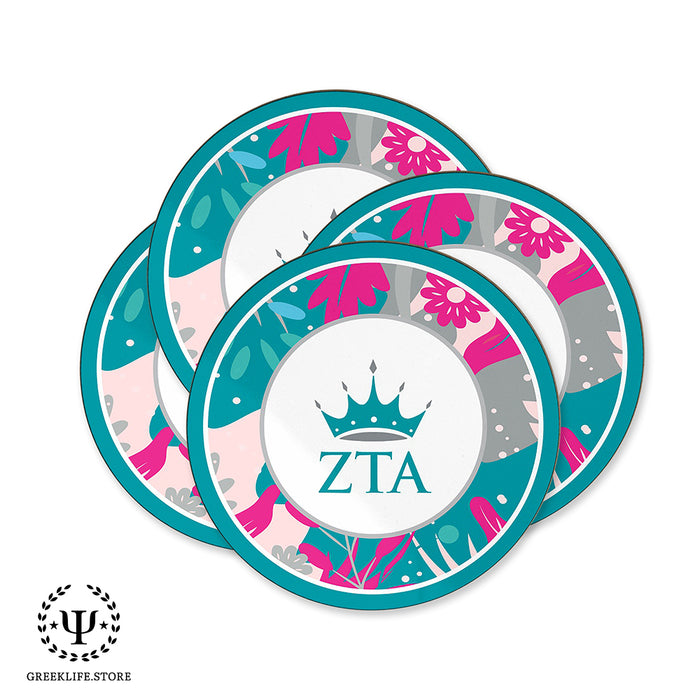 Zeta Tau Alpha Beverage coaster round (Set of 4)
