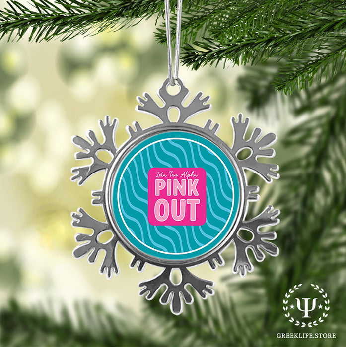 Zeta Tau Alpha Christmas Ornament - Snowflake Metal