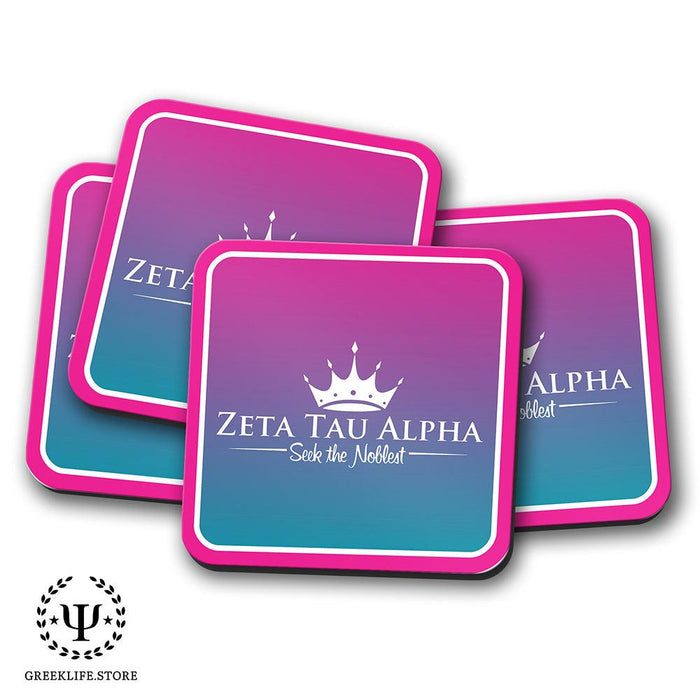 Zeta Tau Alpha Beverage Coasters Square (Set of 4)