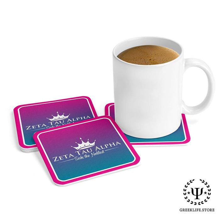 Zeta Tau Alpha Beverage Coasters Square (Set of 4)