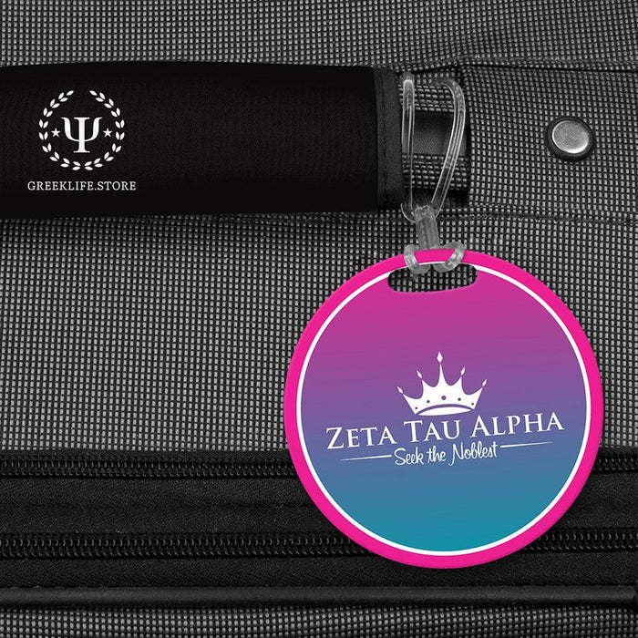 Zeta Tau Alpha Luggage Bag Tag (round)