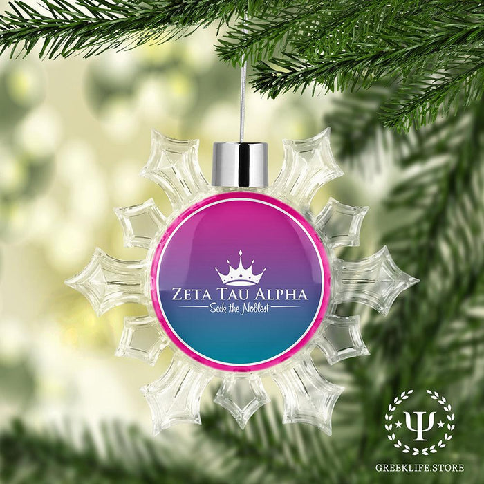 Zeta Tau Alpha Christmas Ornament - Snowflake