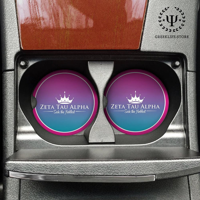 Zeta Tau Alpha Car Cup Holder Coaster (Set of 2)