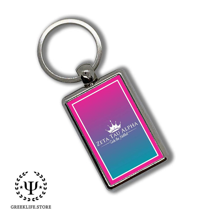 Zeta Tau Alpha Keychain Rectangular