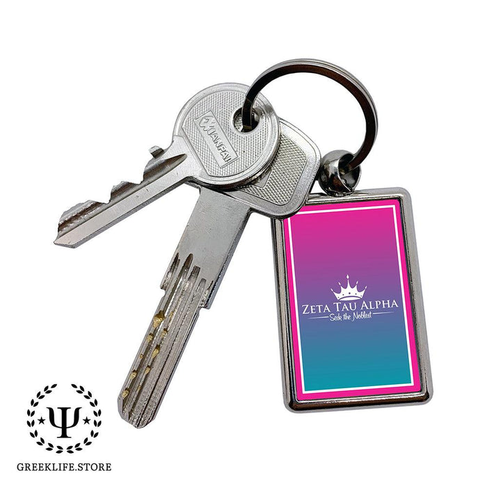 Zeta Tau Alpha Keychain Rectangular