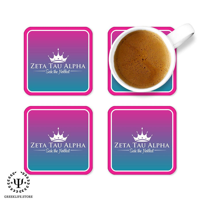 Zeta Tau Alpha Beverage Coasters Square (Set of 4)