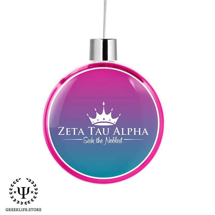 Zeta Tau Alpha Christmas Ornament Flat Round