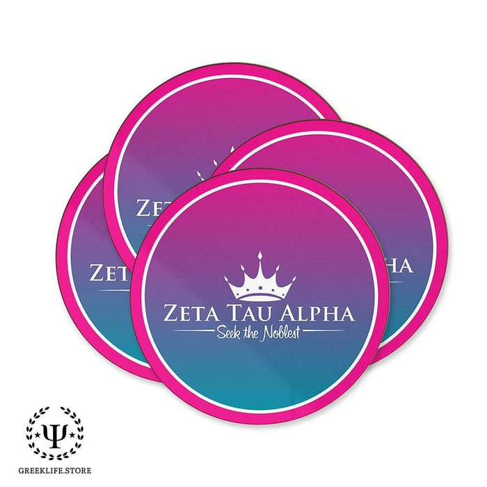 Zeta Tau Alpha Beverage coaster round (Set of 4)