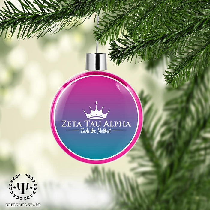 Zeta Tau Alpha Christmas Ornament Flat Round