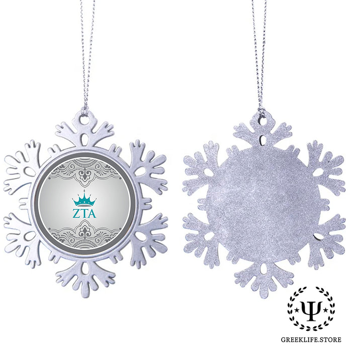 Zeta Tau Alpha Christmas Ornament - Snowflake Metal
