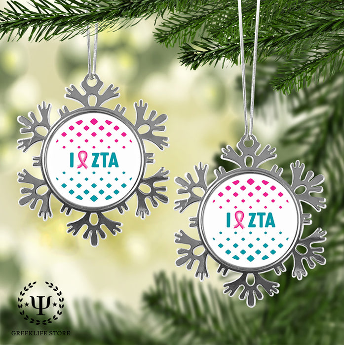 Zeta Tau Alpha Christmas Ornament - Snowflake Metal