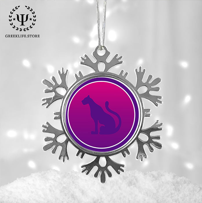 Sigma Lambda Gamma Christmas Ornament - Snowflake Metal