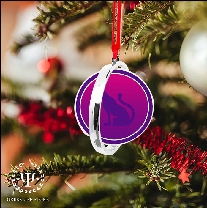 Sigma Lambda Gamma Christmas Reversible Flat Round Ornament