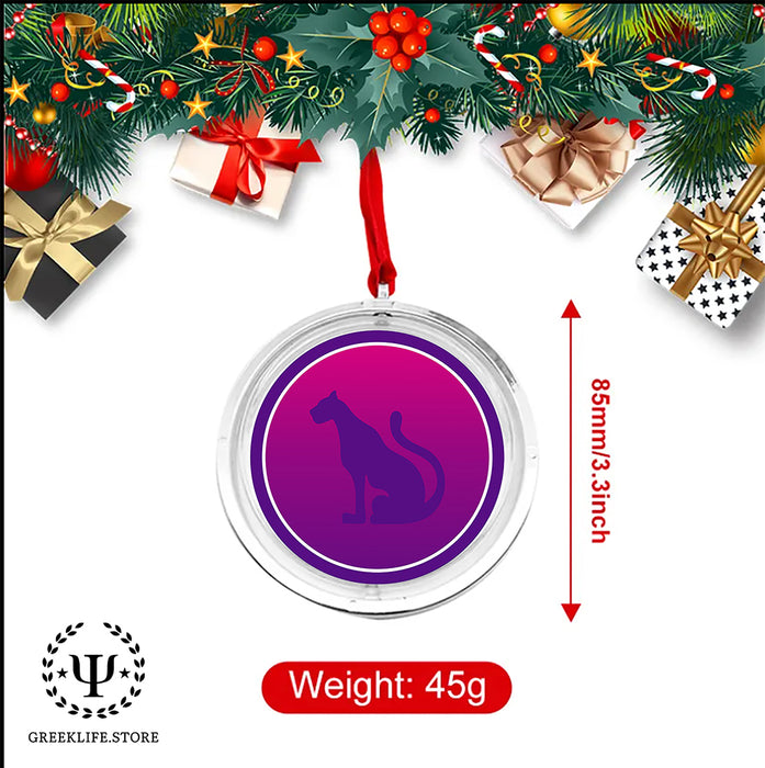 Sigma Lambda Gamma Christmas Reversible Flat Round Ornament