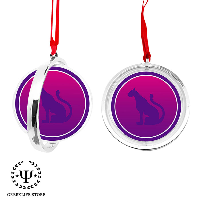 Sigma Lambda Gamma Christmas Reversible Flat Round Ornament