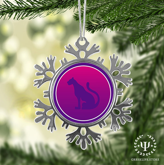 Sigma Lambda Gamma Christmas Ornament - Snowflake Metal