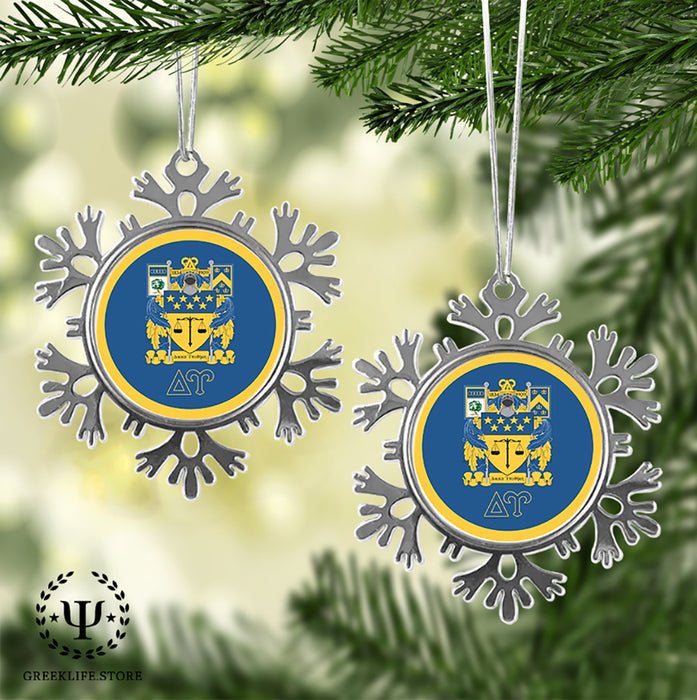 Delta Upsilon Christmas Ornament - Snowflake Metal