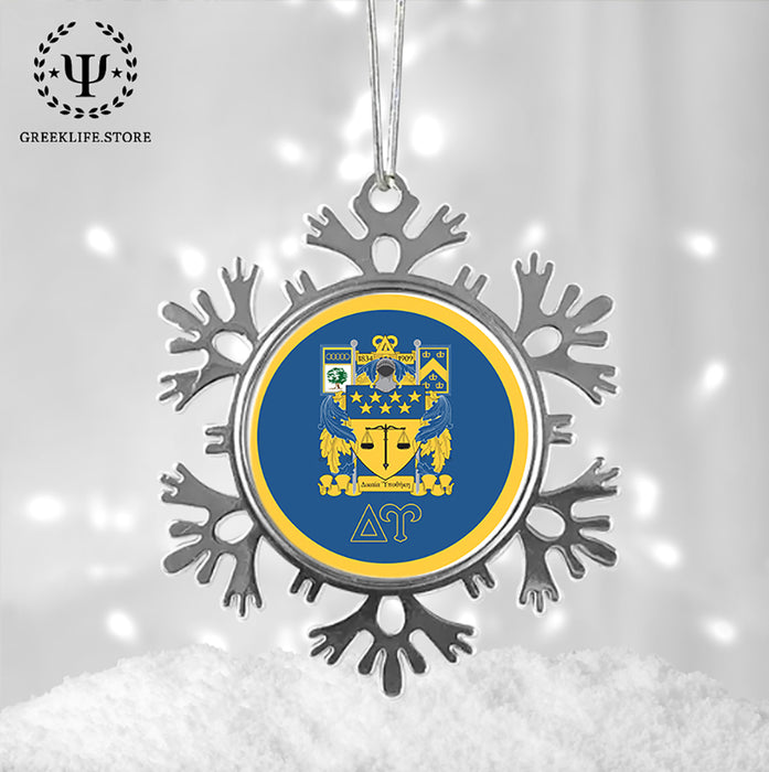 Delta Upsilon Christmas Ornament - Snowflake Metal