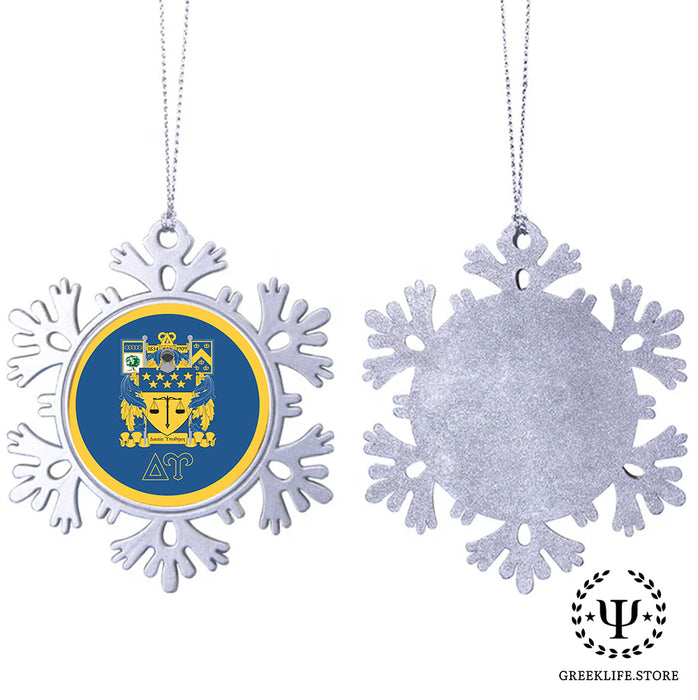 Delta Upsilon Christmas Ornament - Snowflake Metal