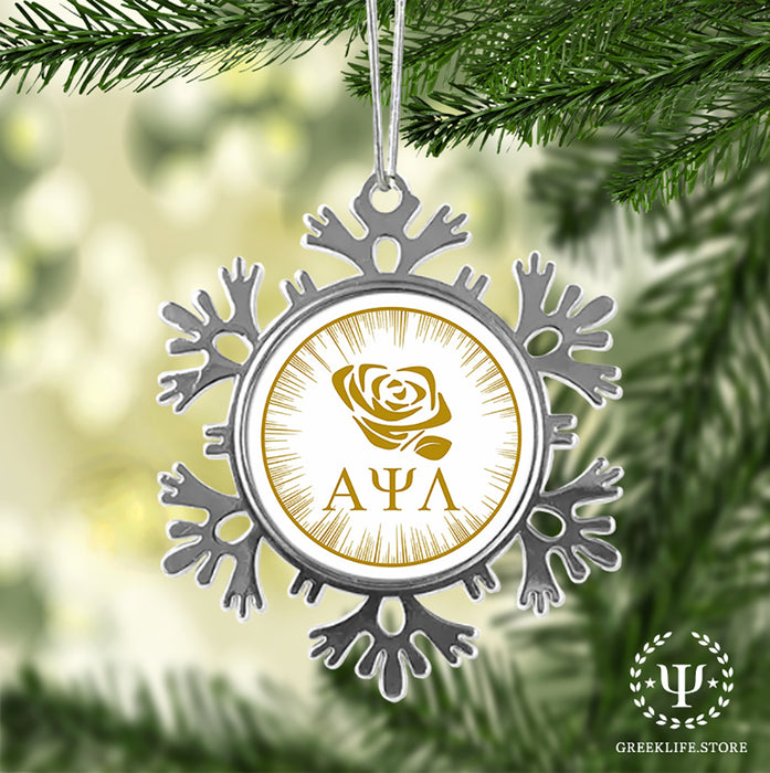 Alpha Psi Lambda Christmas Ornament - Snowflake Metal