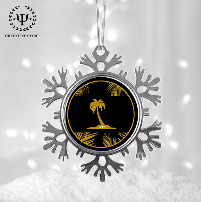 Alpha Psi Lambda Christmas Ornament - Snowflake Metal