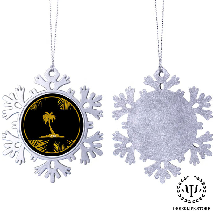 Alpha Psi Lambda Christmas Ornament - Snowflake Metal