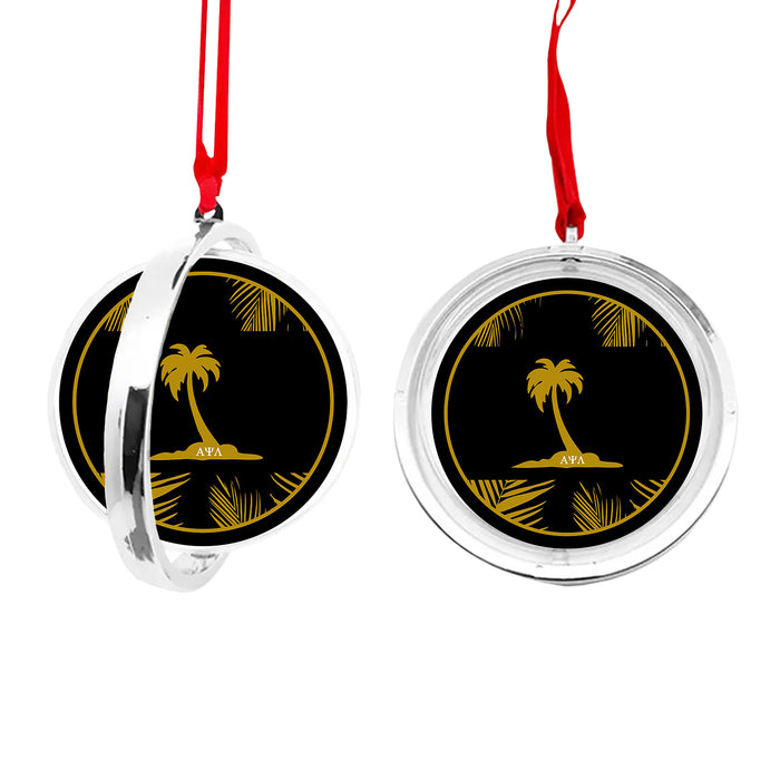 Alpha Psi Lambda Christmas Reversible Flat Round Ornament