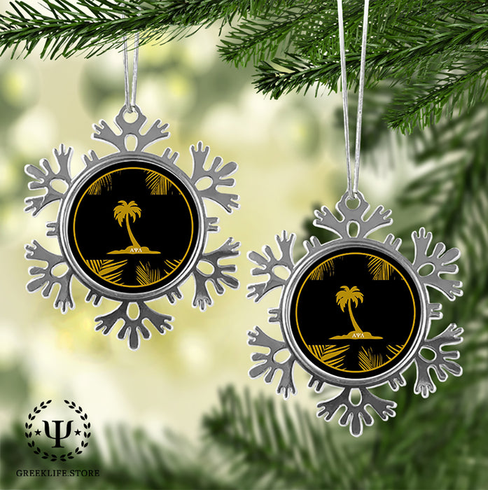 Alpha Psi Lambda Christmas Ornament - Snowflake Metal