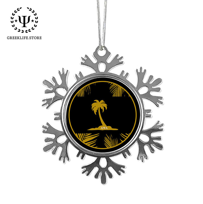 Alpha Psi Lambda Christmas Ornament - Snowflake Metal