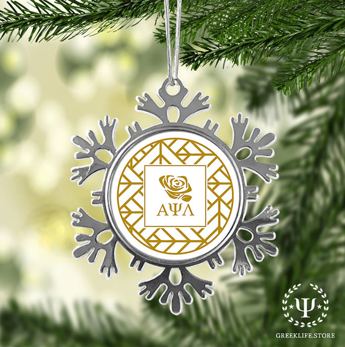Alpha Psi Lambda Christmas Ornament - Snowflake Metal