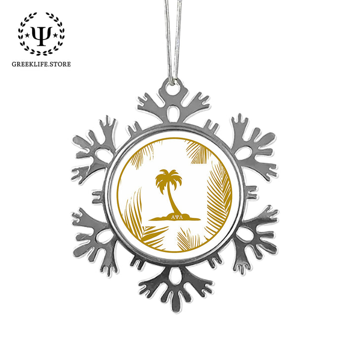 Alpha Psi Lambda Christmas Ornament - Snowflake Metal