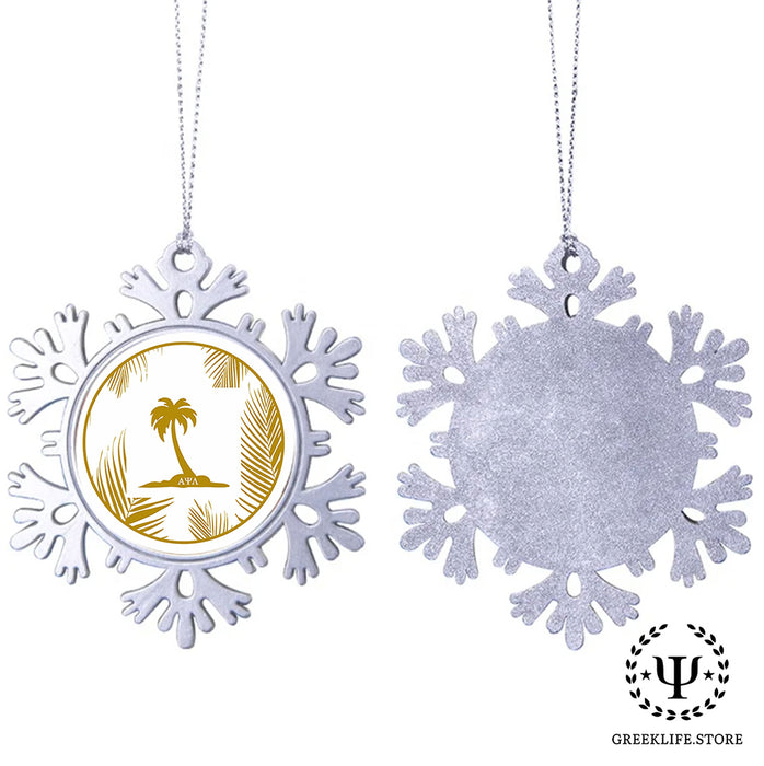 Alpha Psi Lambda Christmas Ornament - Snowflake Metal