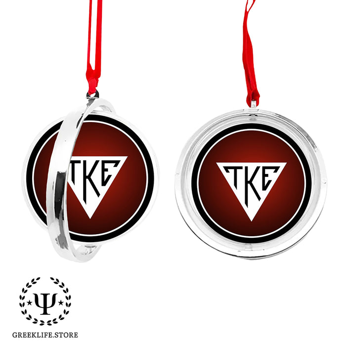 Tau Kappa Epsilon Christmas Reversible Flat Round Ornament